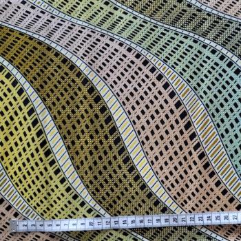 Preview: BEAUTIFUL WAVE Afrikanischer Wax Print Stoff EMBELLISHED